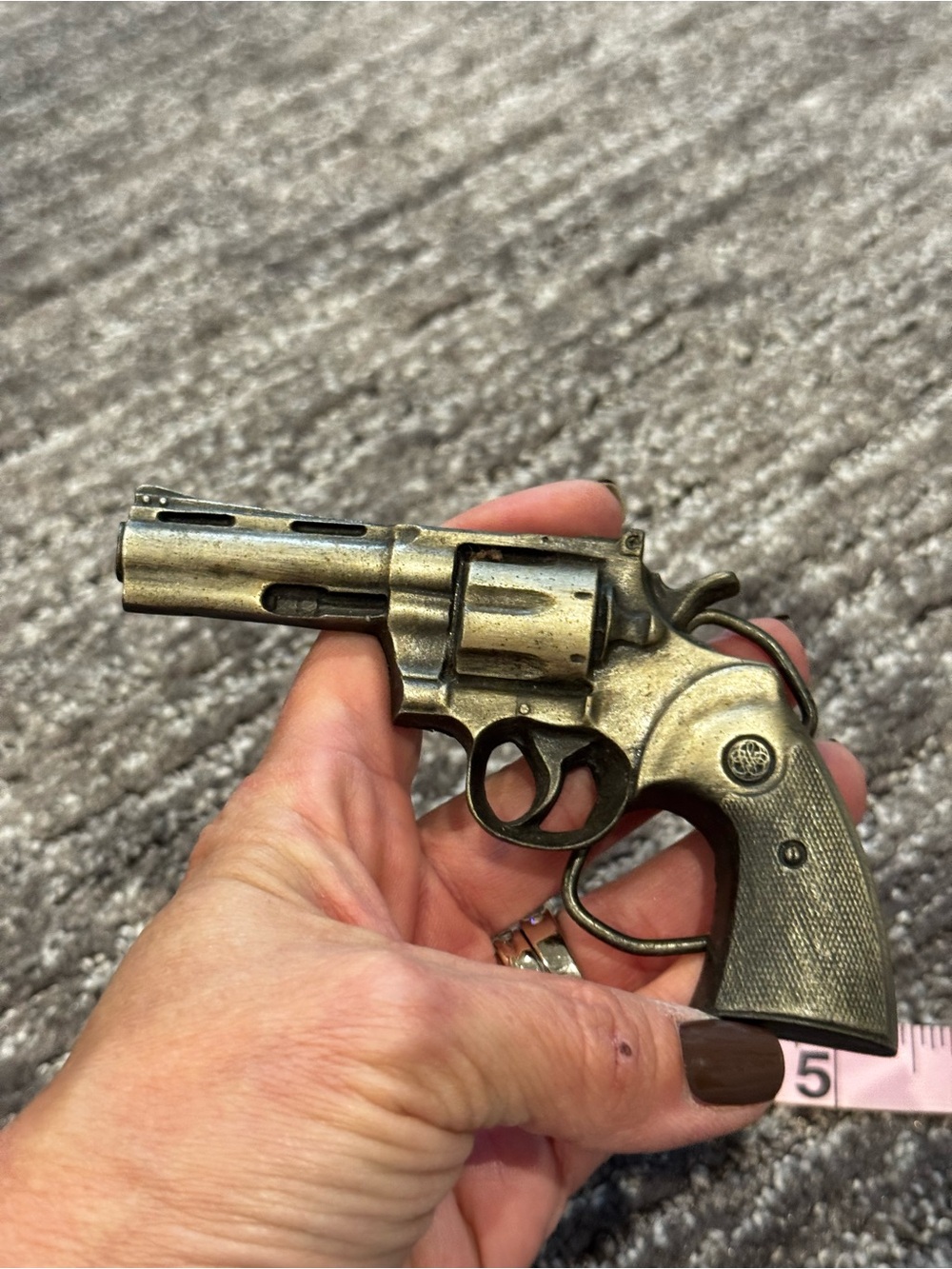 Vintage Bergamot Brass Works Revolver Pistol Gun Belt Buckle USA 70s Collectible